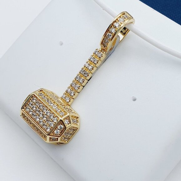 "14K Gold Plated Cubic Zircon Pendant, INUS1BR062 - Picture 10 of 11